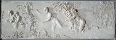 Pan Pursuing Syrinx Under the Gaze of Amour (Bas Relief) by Claude Michel Clodion