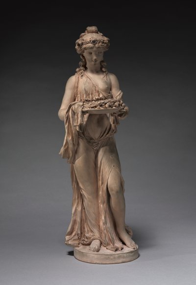 Young Girl Carrying a Garland of Roses on a Platter, Early 1770s by Claude Michel Clodion