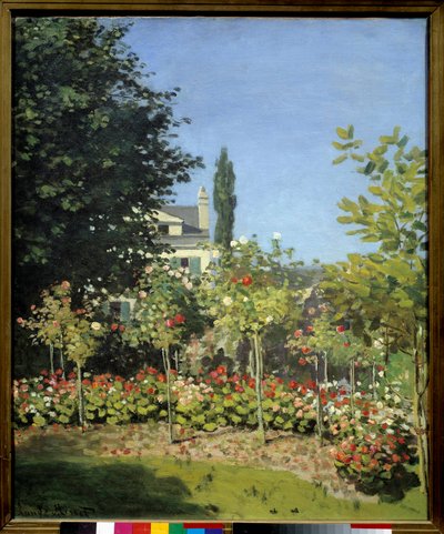 A Flower Garden in Sainte Adresse by Claude Monet