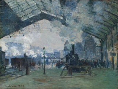 Arrival of the Normandy Train, Gare Saint-Lazare, 1877 by Claude Monet