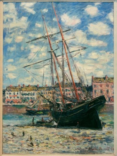 Beached Boat at Fecamp by Claude Monet
