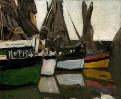 Fishing Boats in Honfleur by Claude Monet