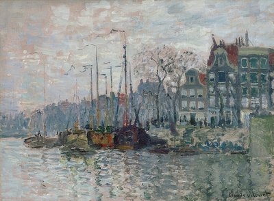 View of Prins Hendrikkade and Kromme Waal in Amsterdam. 1874 by Claude Monet