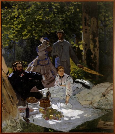 Breakfast on grass (fragment) by Claude Monet