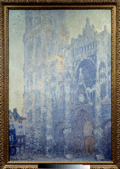 Rouen Cathedral, the Portal and the Tower of Saint Romain, Morning Effect by Claude Monet