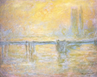 Charing Cross Bridge, Fog by Claude Monet