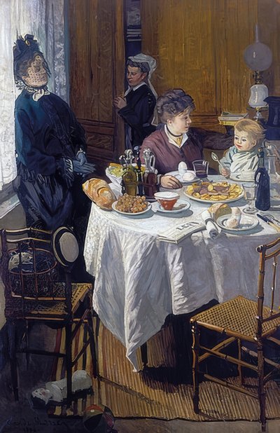 The Lunch (Le Déjeuner). 1868 (post restoration) by Claude Monet