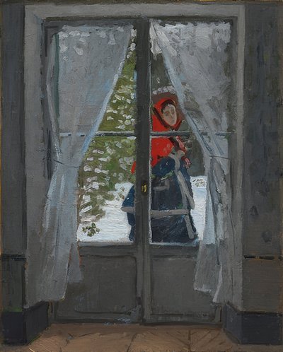 The Red Headscarf. Around 1868-73 by Claude Monet