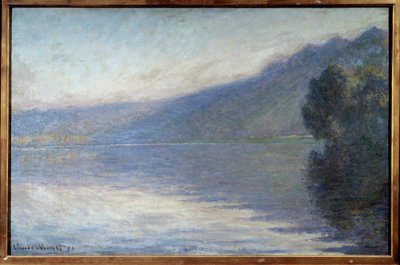 Mist on the Seine at Port Villiez. Painting by Claude Monet (1840-1926) by Claude Monet