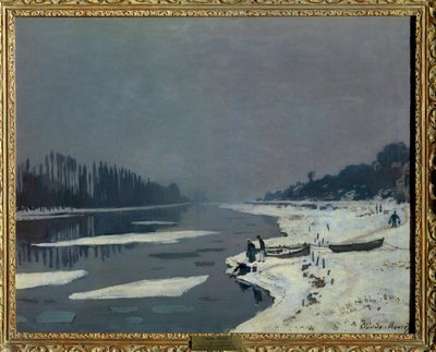 Ice Floes on the Seine at Bougival by Claude Monet