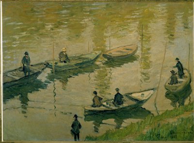 Group of Fishermen on the Seine Near Poissy by Claude Monet