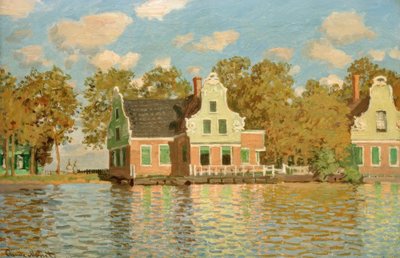 Houses on the Water in Zaandam by Claude Monet
