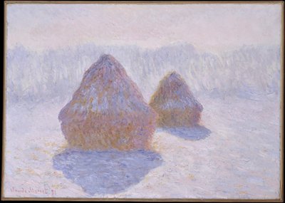 Haystacks (Effect of Snow and Sun) by Claude Monet