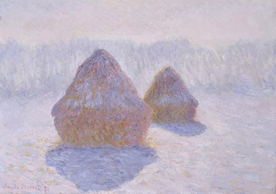 Haystacks (Effect of Snow and Sun) by Claude Monet