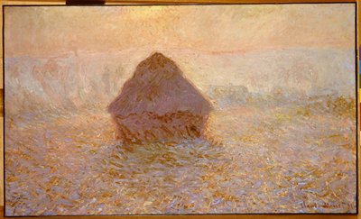 Haystacks, Sun in the Mist by Claude Monet