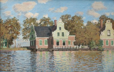 Houses at the bank of the river Zaan by Claude Monet