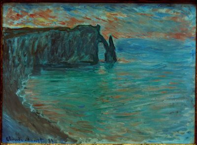 The Cliff of Aval, with the Door and the Needle by Claude Monet