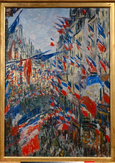 La Rue Saint-Denis in Paris, Feast 30 June 1878 by Claude Monet