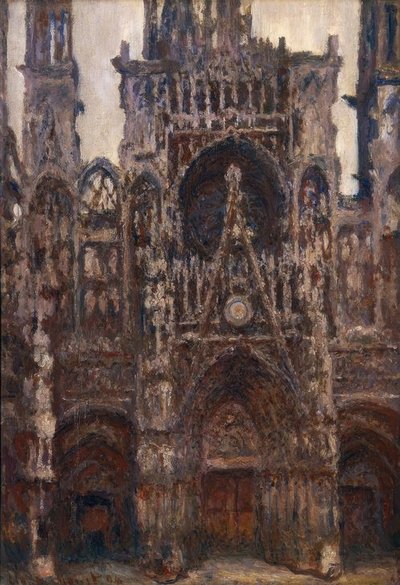The Cathedral of Rouen, the Portal Front View, Brown Harmony by Claude Monet