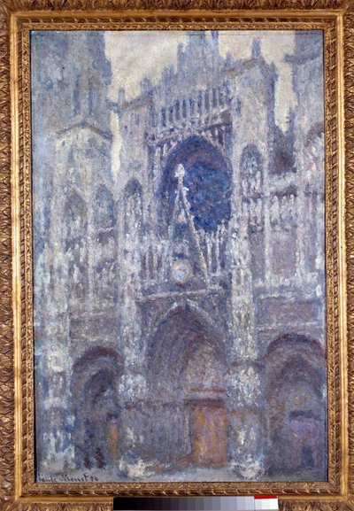 Rouen Cathedral, the Portal, dull weather, harmony in grey by Claude Monet