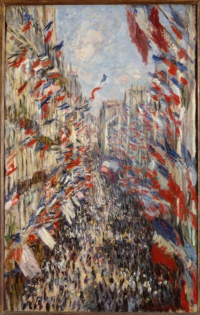 Rue Montorgeuil, Paris. Festival of June 30, 1878 by Claude Monet