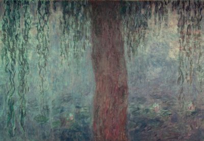 The Water Lily Pond with Willows, The Morning with Willows by Claude Monet