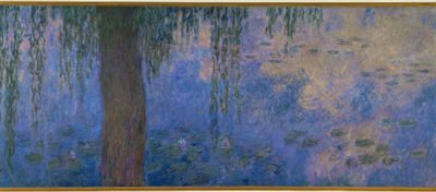 The Water Lily Pond with Willows, Morning with Willows by Claude Monet