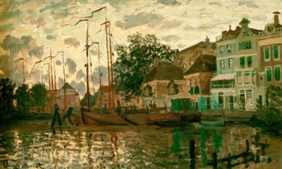 The Dam at Zaandam, Evening by Claude Monet