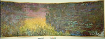 Les nympheas, Soleil Couchant by Claude Monet