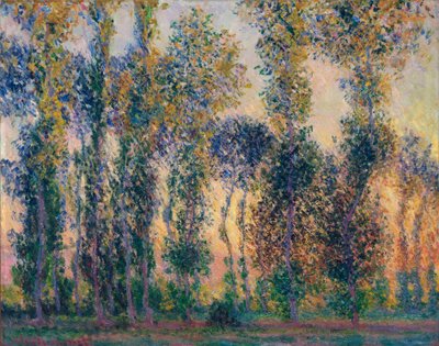The Poplars at Giverny, Sunrise by Claude Monet