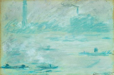 London, Boats on the Thames by Claude Monet