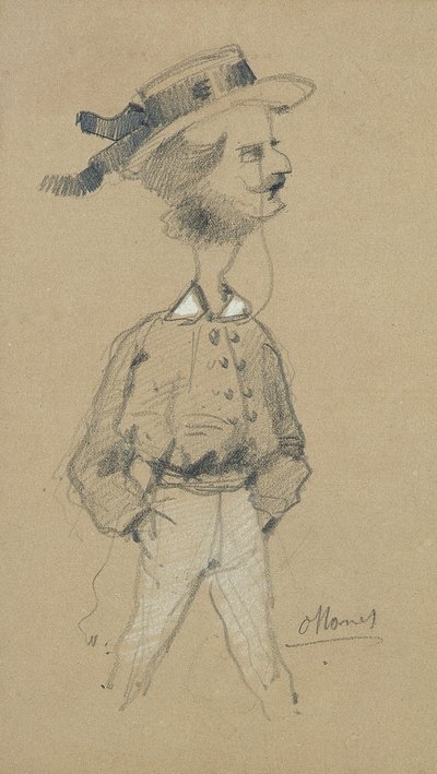 Man with a Boater Hat, 1857 by Claude Monet