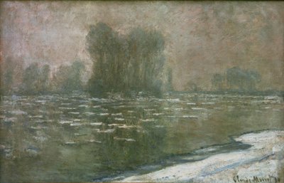 Misty Morning, Ice Drift by Claude Monet