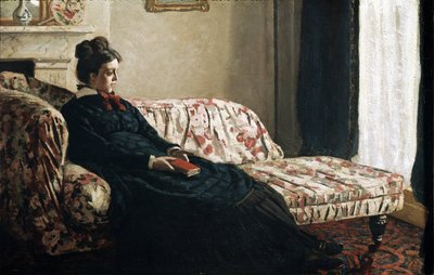 Meditation or Madame Monet in the canape by Claude Monet