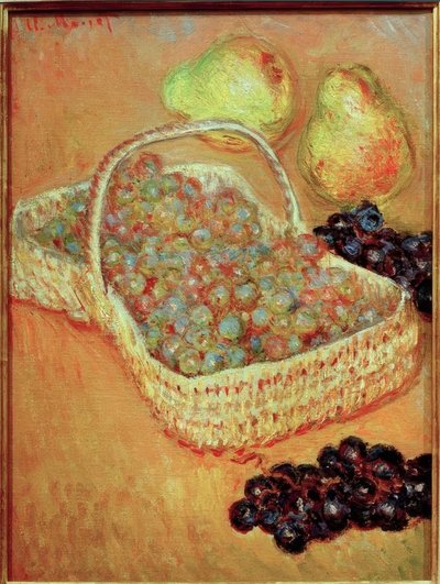 Basket of Grapes and Pears by Claude Monet
