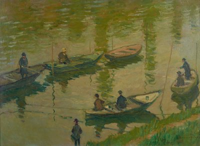 Fishermen on the Seine at Poissy by Claude Monet
