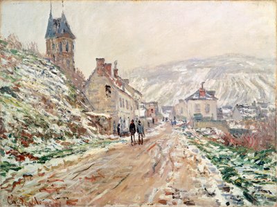 Road in Vetheuil in winter by Claude Monet