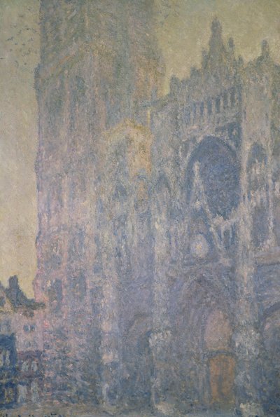 Rouen Cathedral, Harmony in White, Morning Light by Claude Monet