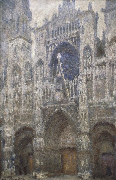 Rouen Cathedral, the West Portal, Harmony in Grey by Claude Monet