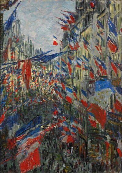 Rue Saint-Denis, fête du 30 juin 1878 by Claude Monet
