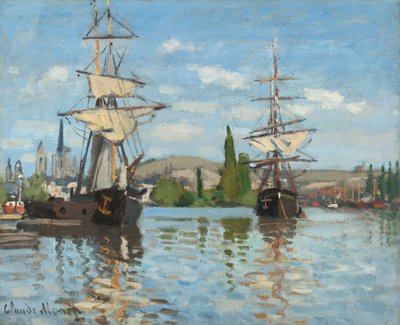 Ships Riding on the Seine at Rouen, 1872-1873 by Claude Monet