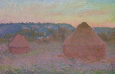 Stacks of Wheat End of Day, Autumn, 1890-91 by Claude Monet
