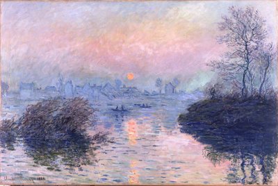 Sunset on the Seine at Lavacourt, Winter Effect by Claude Monet