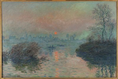 Sunset on the Seine at Lavacourt, Winter Effect by Claude Monet