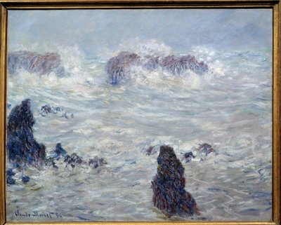 Tempete, coasts of Belle-Ile by Claude Monet