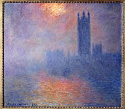 The Houses of Parliament, London, with the Sun Breaking Through the Fog by Claude Monet