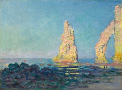 The Needle Rock at Étretat, Low Tide, 1883 by Claude Monet