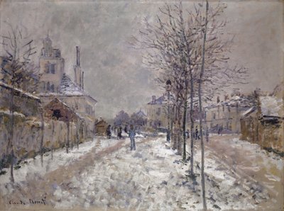 The Snow-Covered Boulevard de Pontoise in Argenteuil by Claude Monet