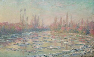 The Thaw on the Seine, near Vetheuil, 1880 by Claude Monet