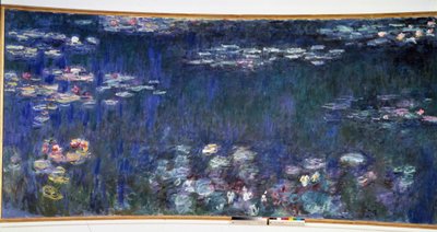The Water Lilies, Green Reflections (Diptych Left Part) by Claude Monet